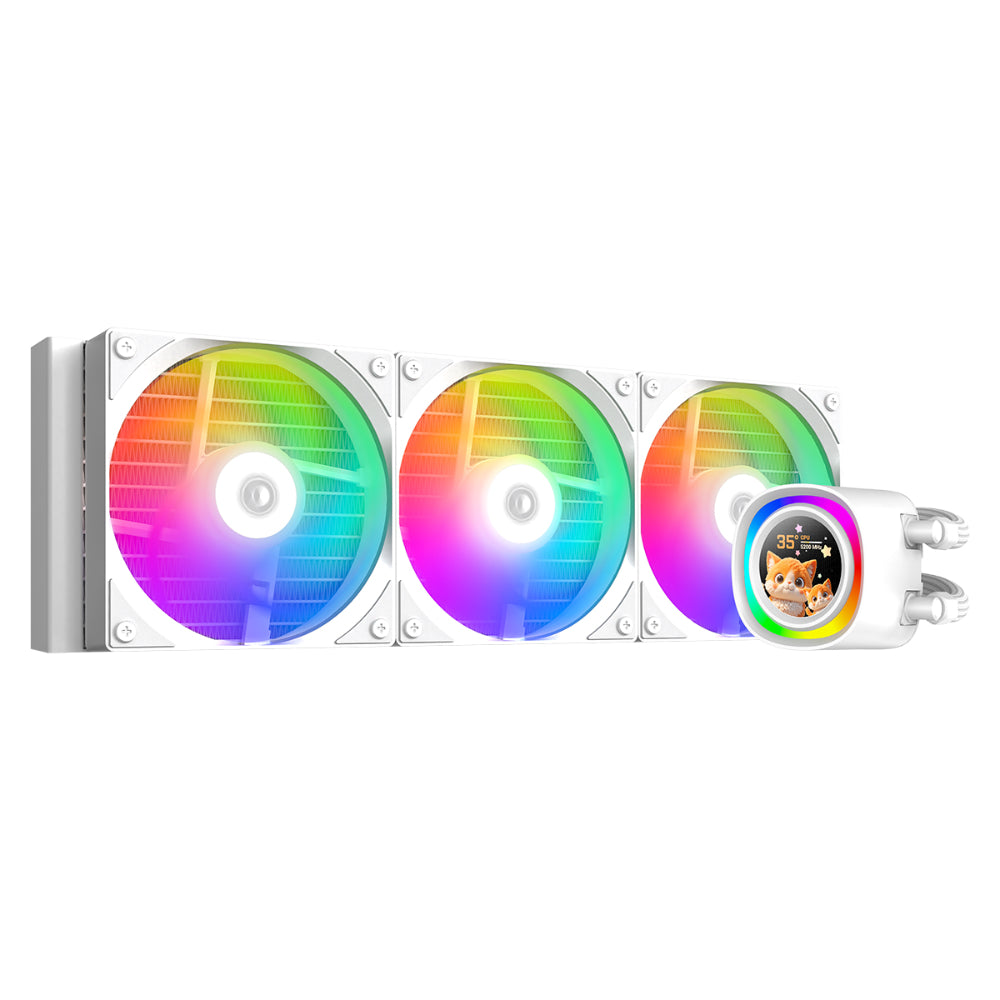 ID-COOLING FX360 LCD ARGB 360mm AIO Liquid CPU Cooler - White