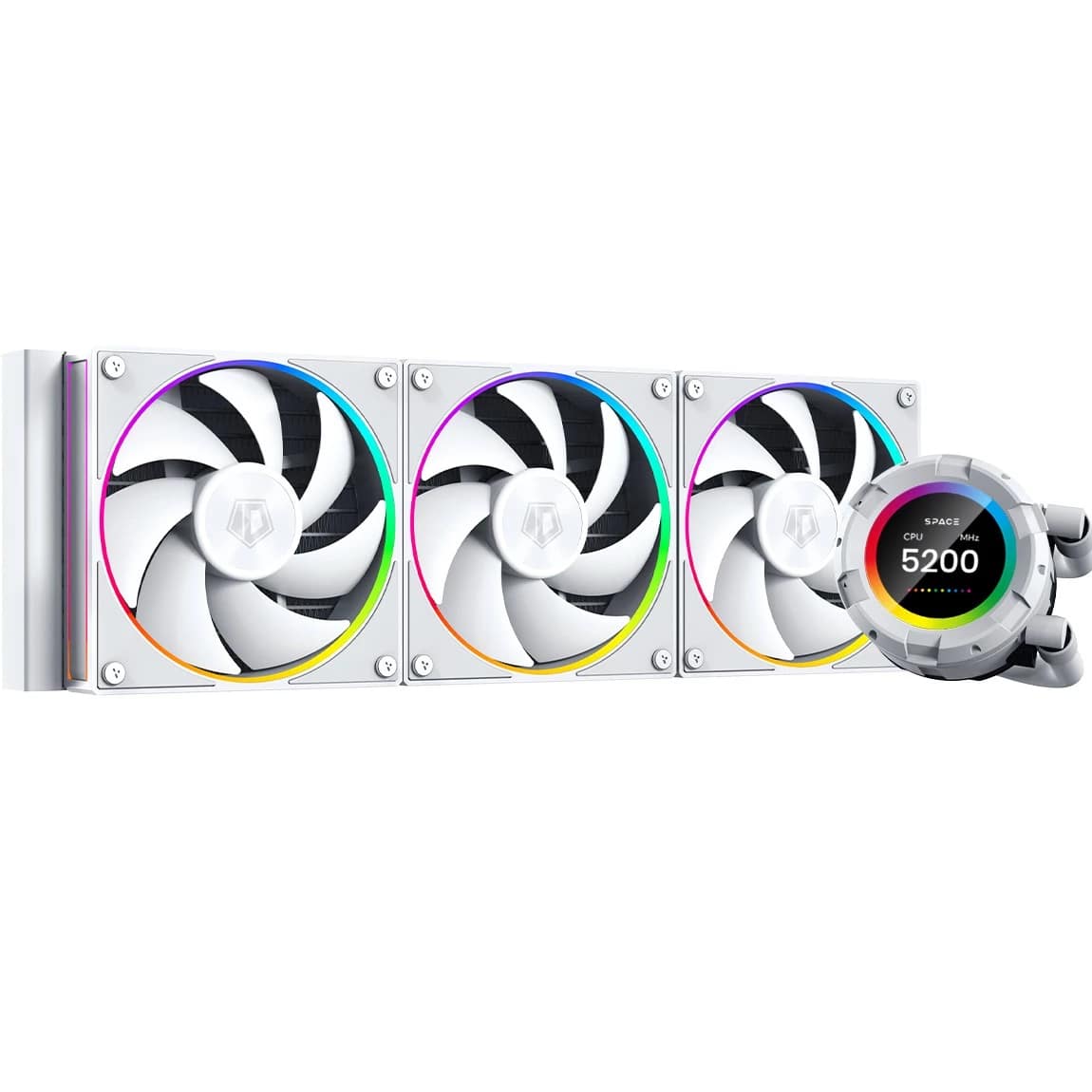 ID-COOLING SL360 CPU Liquid Cooler with LCD Display - White