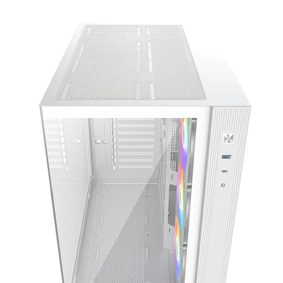 ID-Cooling View 510 ARGB Panoramic ATX PC Case - White