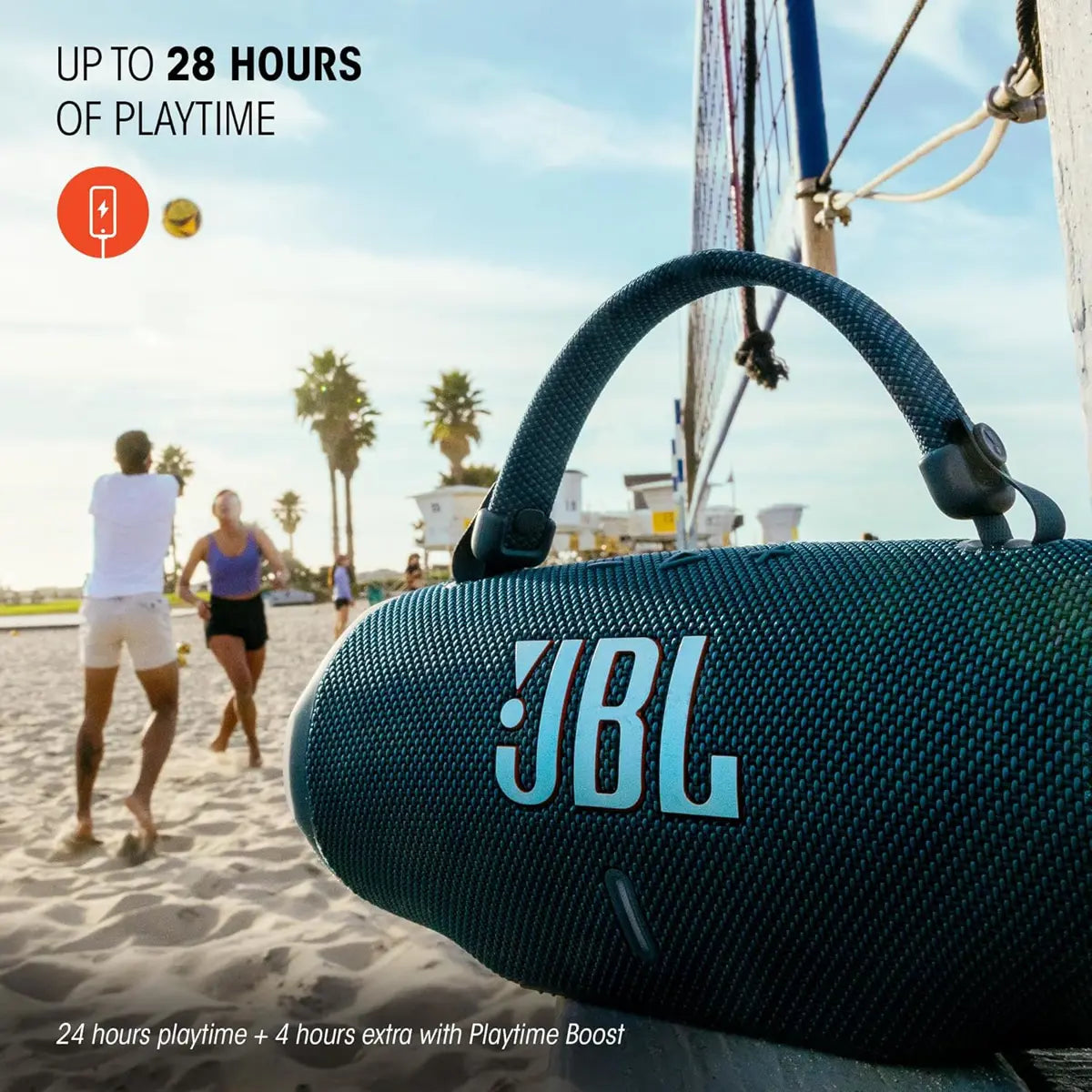 JBL Charge 6 - Portable Waterproof & Drop-Proof Bluetooth Speaker - White