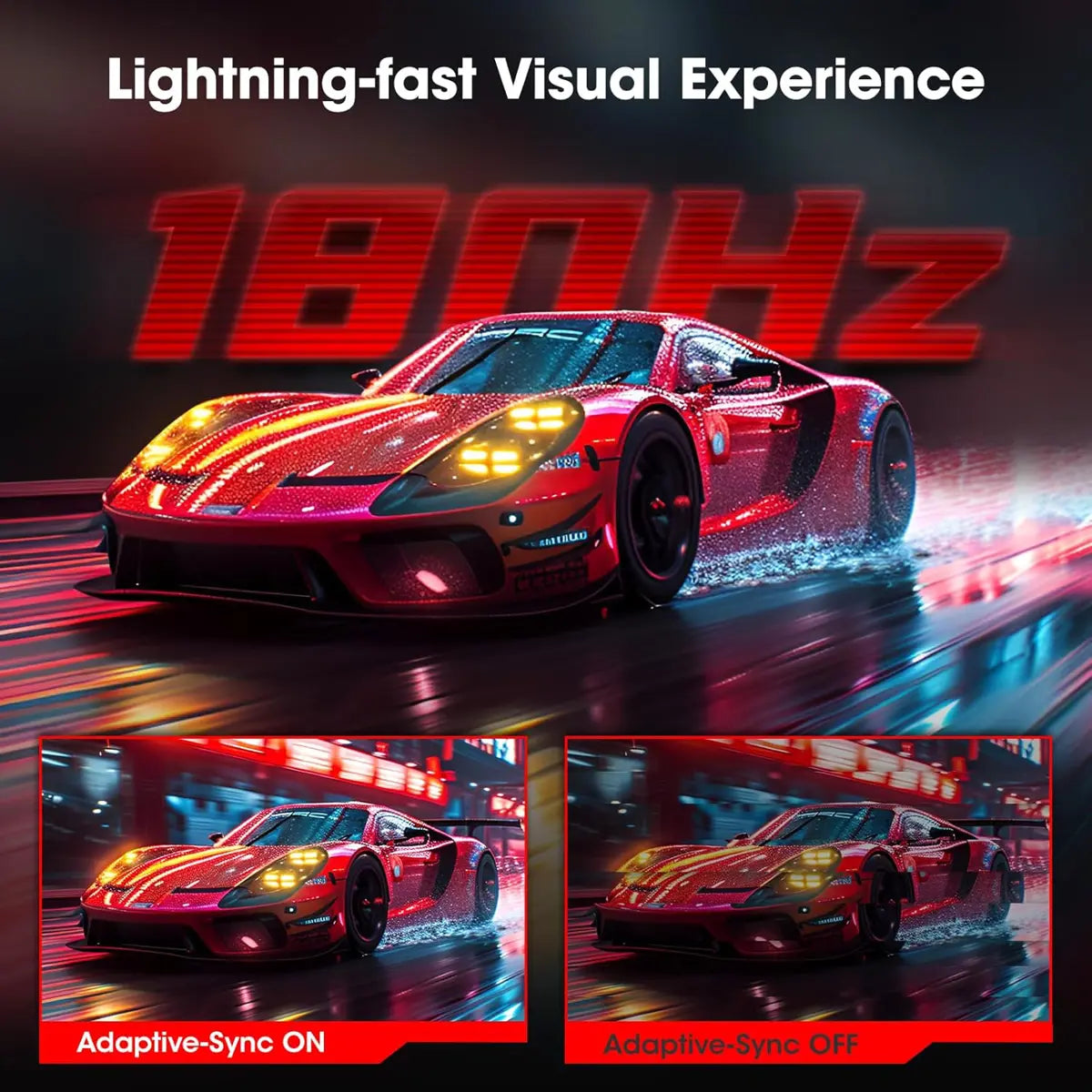 Koorui 27E6QCA 27 Inch 180hz Curved Gaming Monitor, QHD (2560 x 1440) 1ms VA 1500R Display