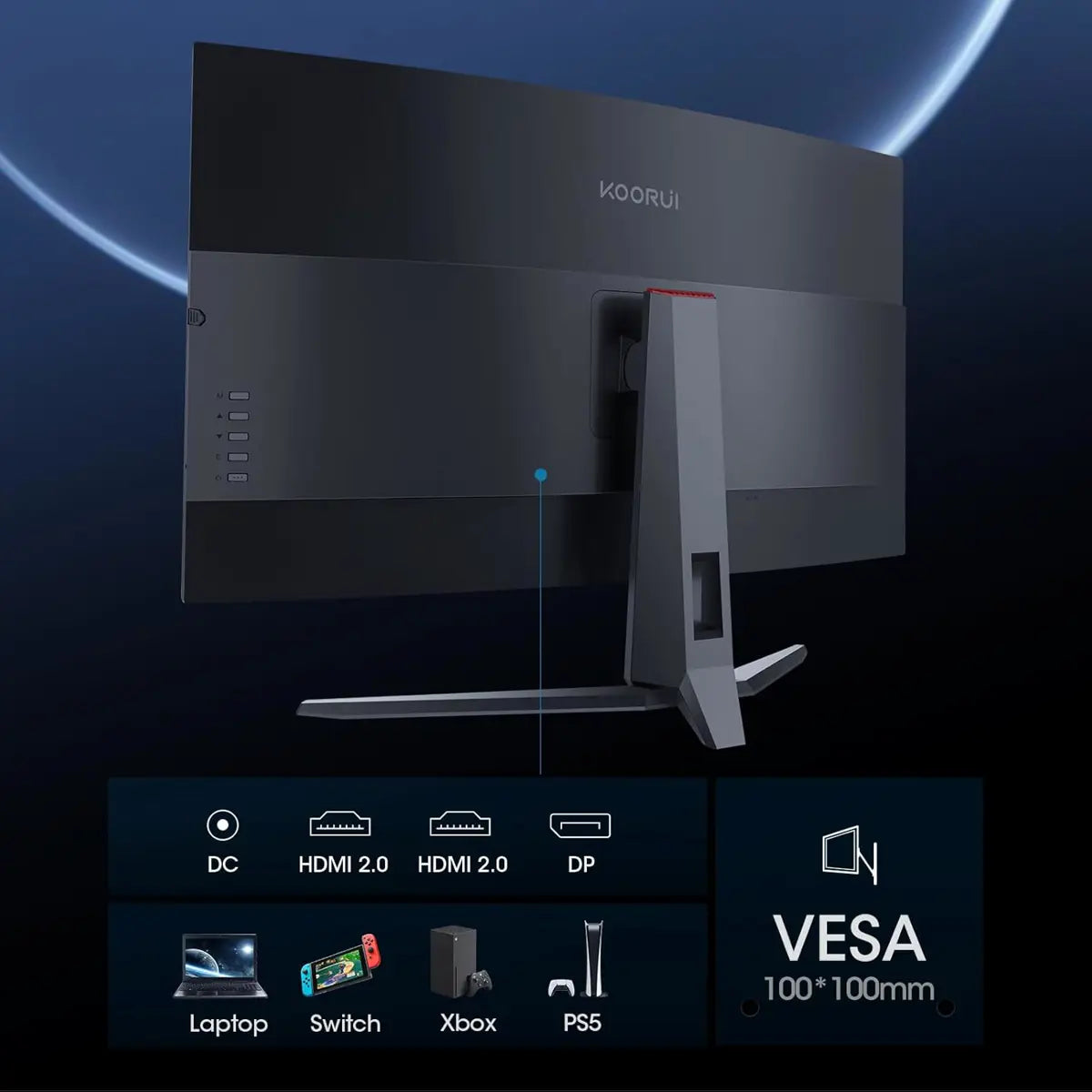 Koorui G3221SC 32 inch, 2k, 170hz, QHD, Curved Gaming Monitor