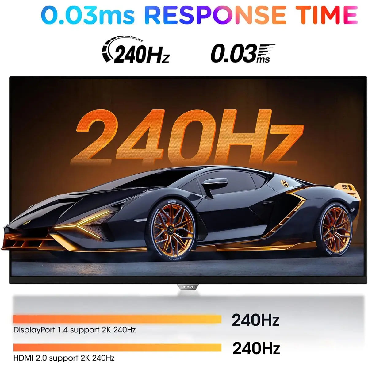 Koorui S2721XO 27 inch 240hz, 0.03ms, QHD, QD-OLED Gaming Monitor