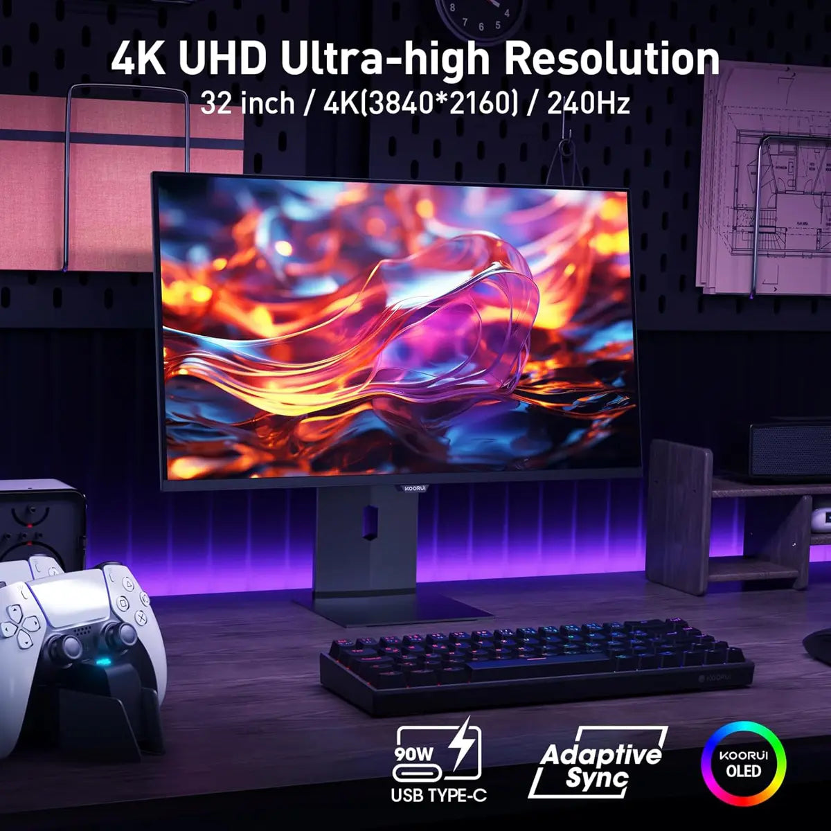 Koorui S3241XO 32 Inch K UHD 240Hz 0.03ms OLED Gaming Monitor