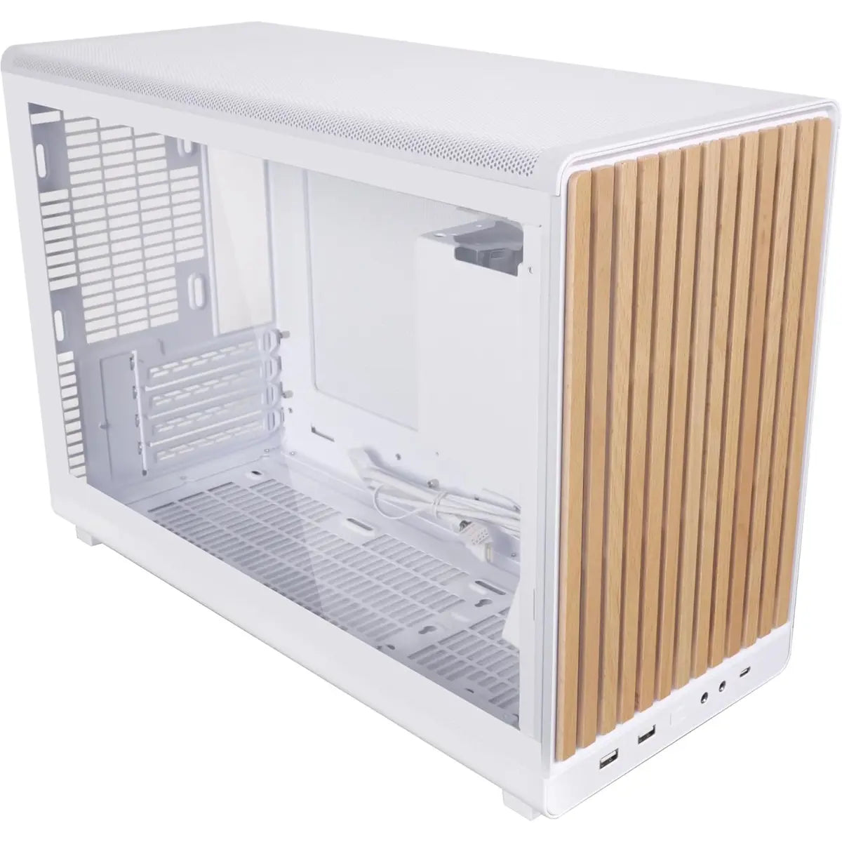 Lian Li A3 Wood Front & Side Tempered Glass Panel Casing - White