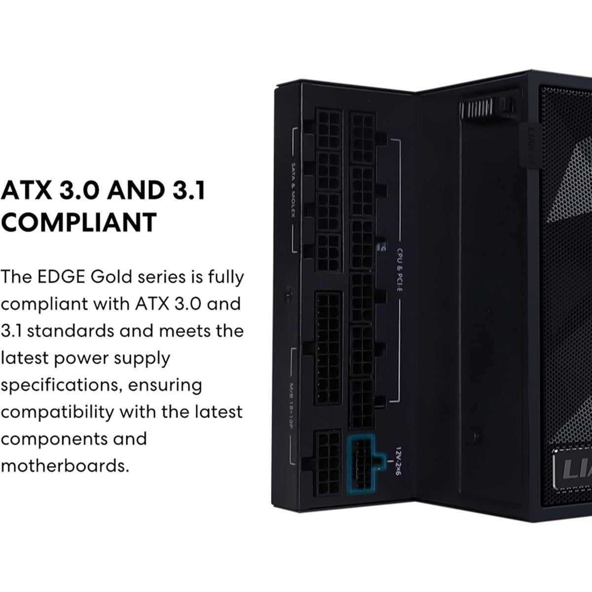 Lian Li Edge Gold 850W Full Modular Power Supply - White