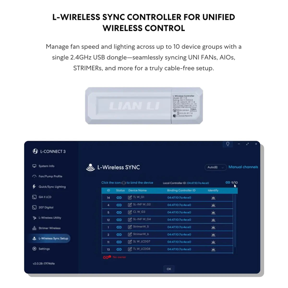 Lian Li UNI Fan CL120 ARGB 120mm PWM Fans - Triple Pack Reverse Blade - White