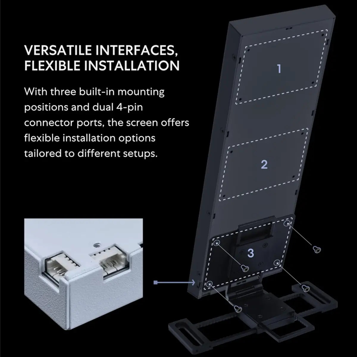 Lian Li 8.8" Universal Screen Adjustable Mounting for PC - White