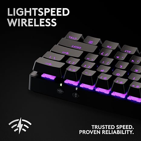 Logitech G Pro X 60 Lightspeed Wireless 60% Gaming Keyboard - Black (Tactile Switches)