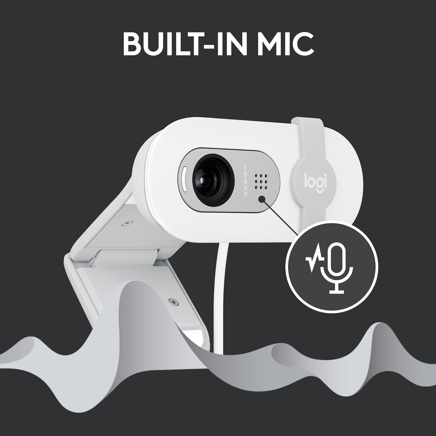 Logitech Brio 100 Full HD 1080p Webcam - White - PakByte Computers