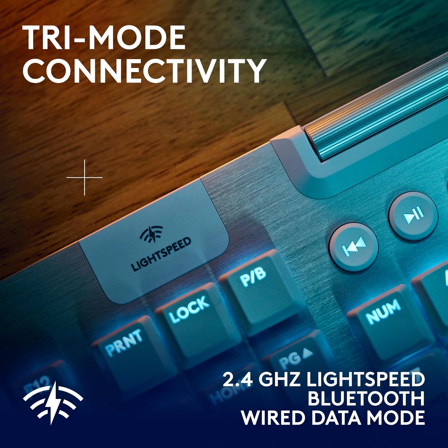 Logitech G915 X Lightspeed Wireless Gaming Keyboard, GL Tactile Switches - White - PakByte Computers