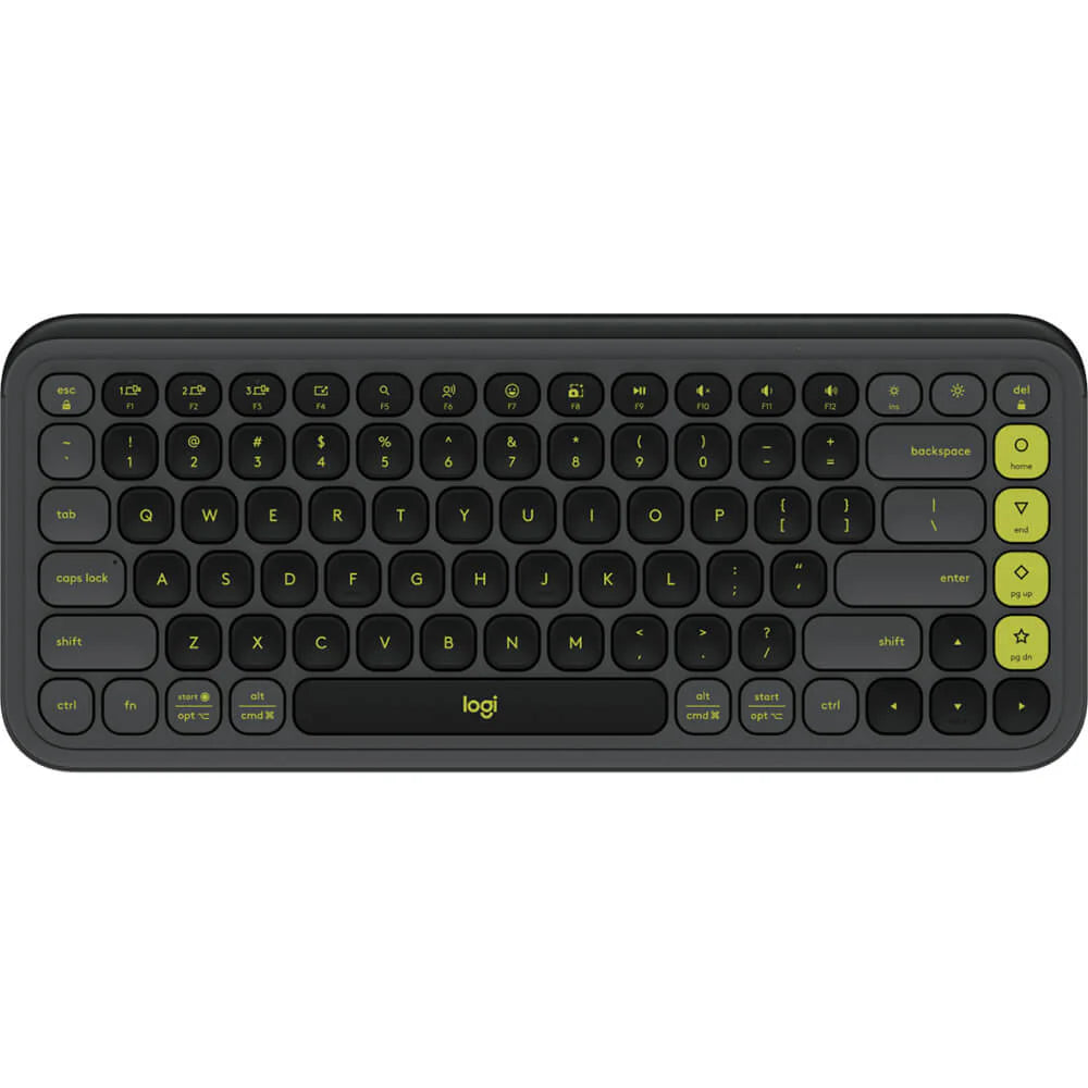 Logitech POP Icon Keys Compact Wireless Keyboard - Black & Green