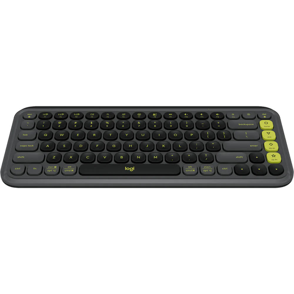 Logitech POP Icon Keys Compact Wireless Keyboard - Black & Green