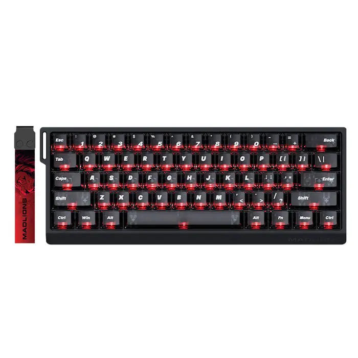 FGG Madlions MAD60 HE Flagship V2 60% Wired, Magnetic Switch Gaming Keyboard - Transparent Black Frosted