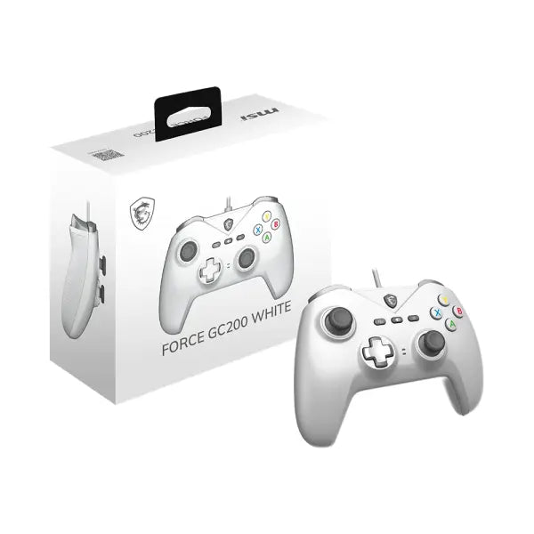 MSI Force GC200 Wired Gaming Gamepad Controller - White