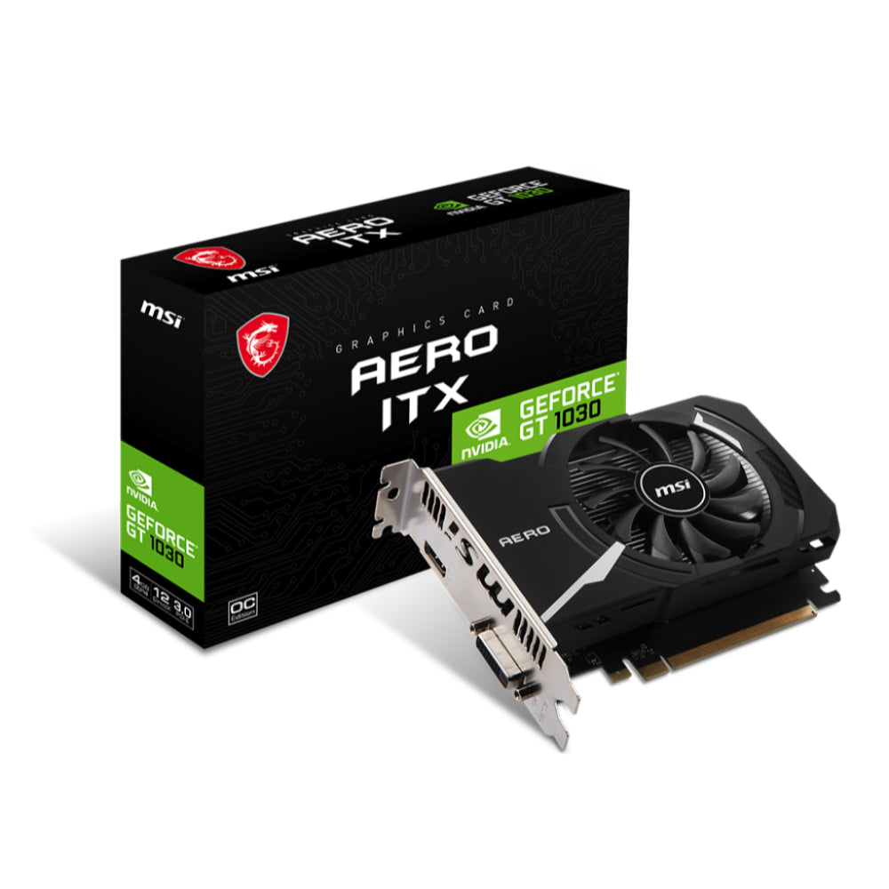 MSI GeForce GT 1030 AERO ITX 4GD4 OC Graphics Card - PakByte Computers