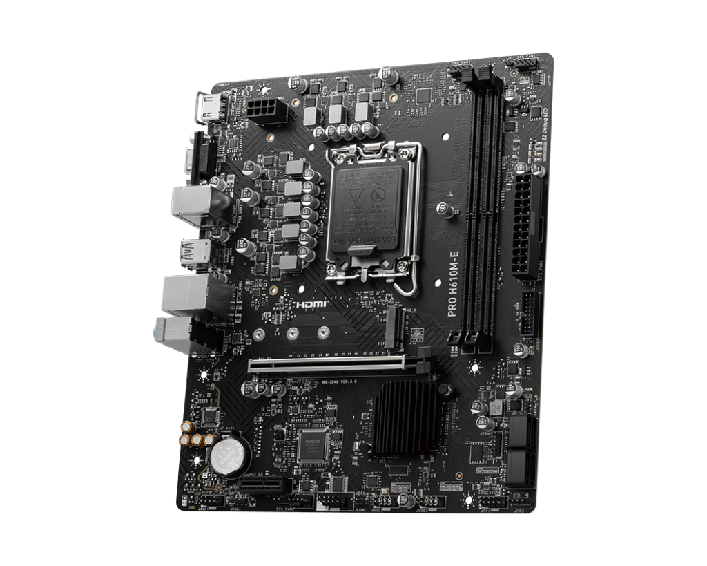 MSI Pro H610M-E DDR5 Intel 12/13th Gen microATX Motherboard