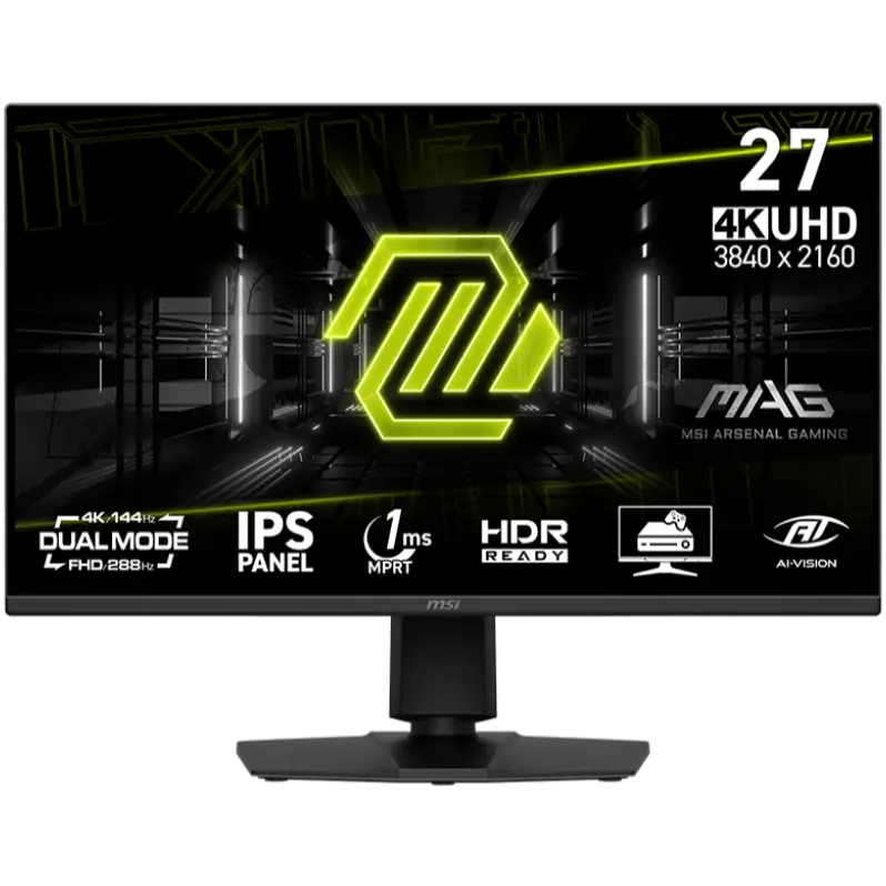 MSI MAG 275UPD E14 27” 4K HDR Gaming Monitor – UHD Dual Mode 4K 144Hz or FHD 288Hz