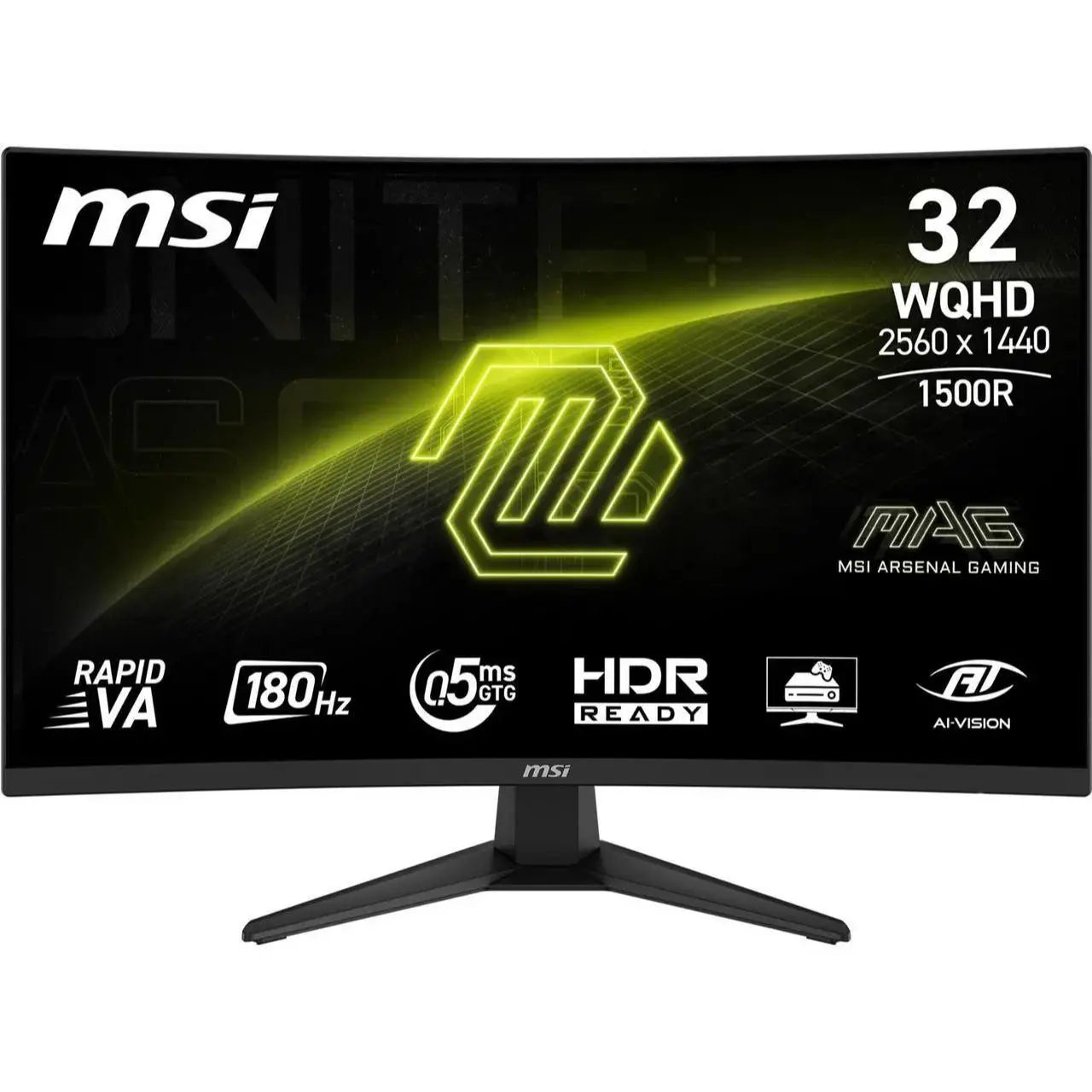MSI MAG 321CQF E18 31.5" 180 Hz Rapid VA QHD Curved Gaming Monitor