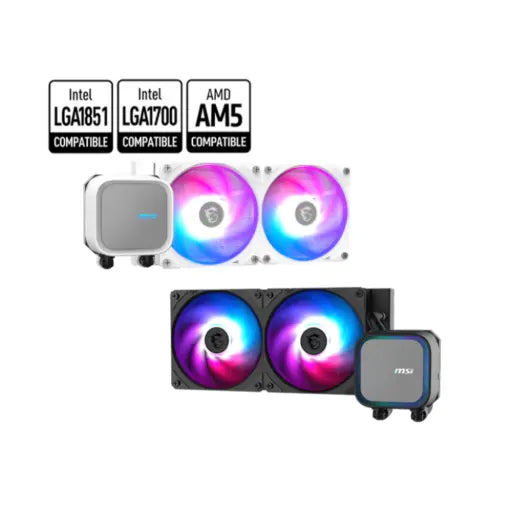 MSI MAG Coreliquid A13 240 AIO ARGB CPU Liquid Cooler - White - PakByte Computers