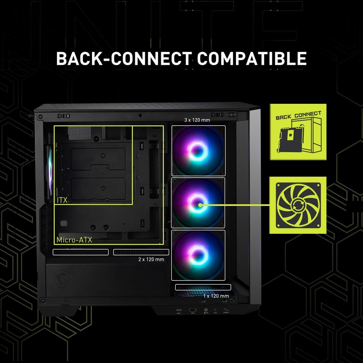 MSI MAG PANO M100R PZ Mid-Tower Gaming PC Case - Black