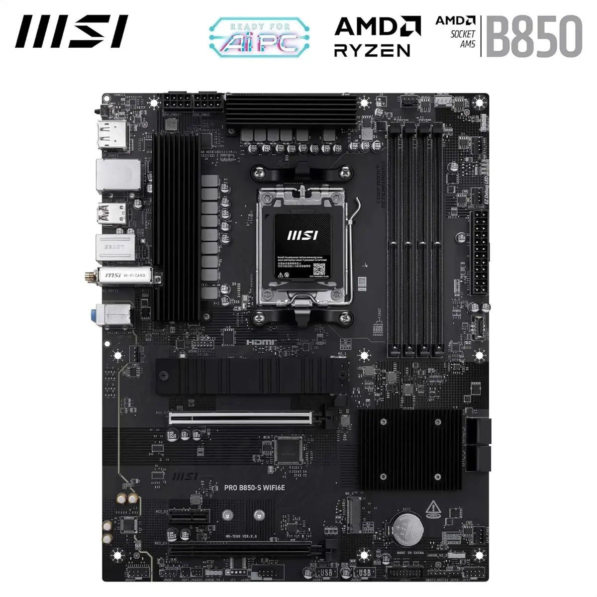 MSI Pro B850-S Wifi6E DDR5 Motherboard
