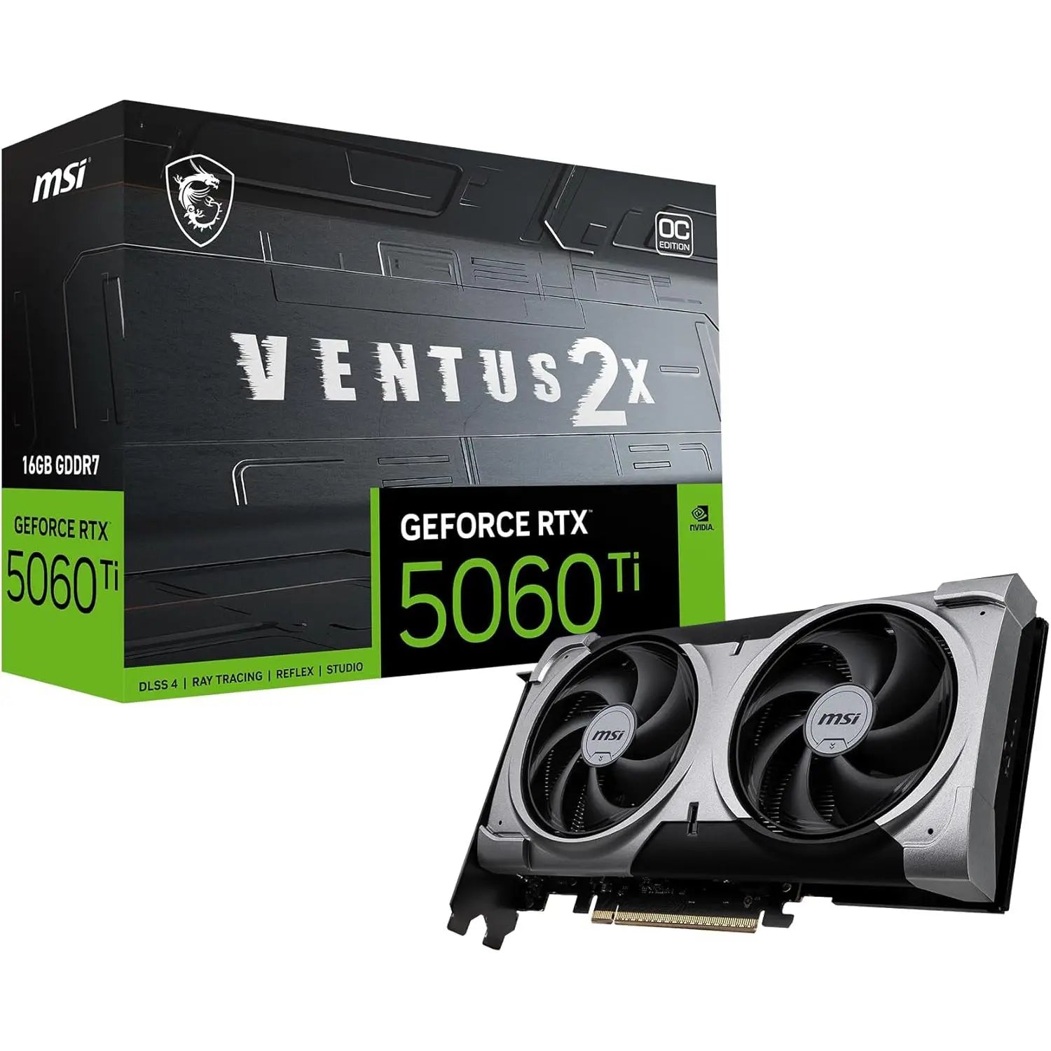 MSI Gaming RTX 5060 Ti 16G Ventus 2X OC Plus Graphics Card - PakByte Computers