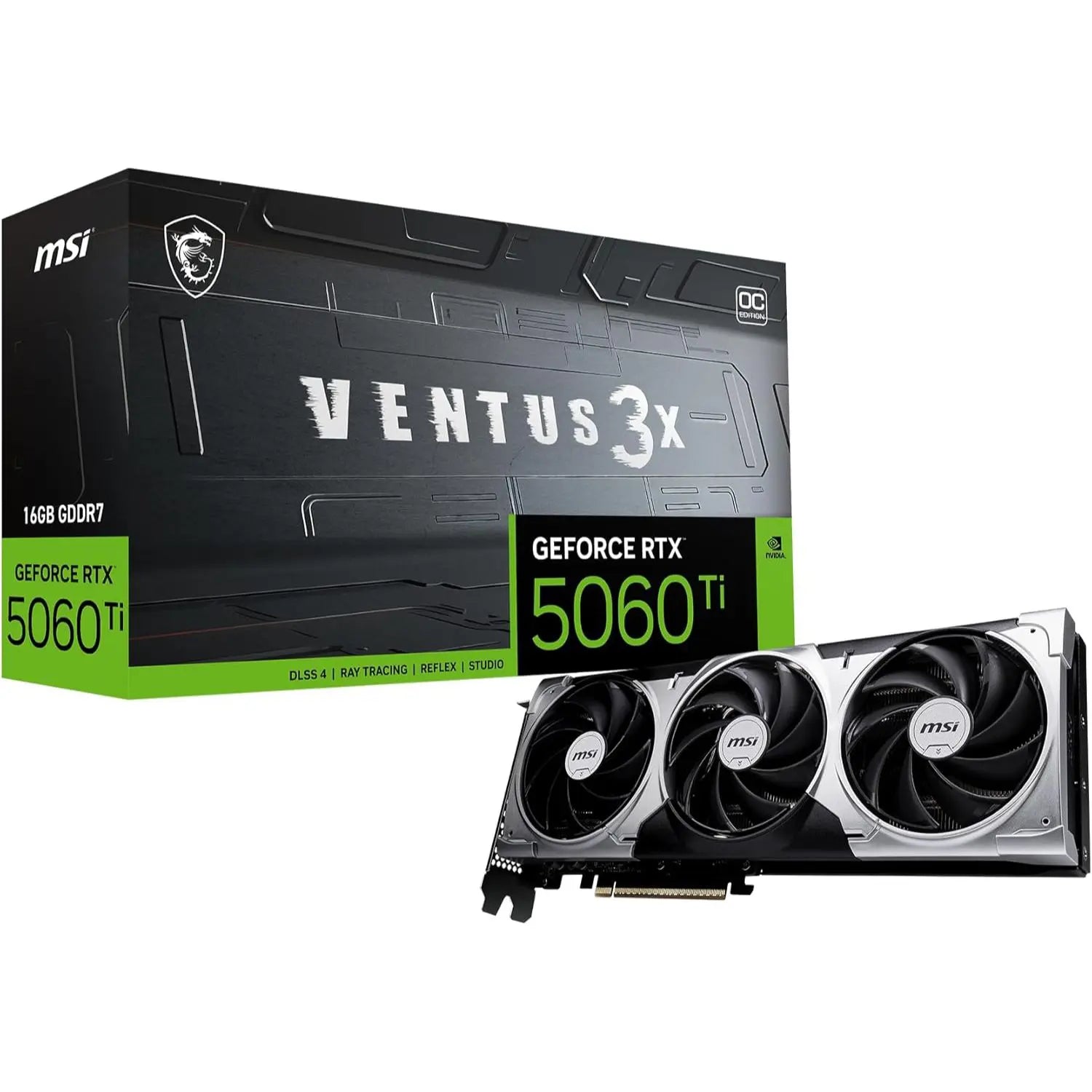 MSI Gaming RTX 5060 Ti 16G Ventus 3X OC Graphics Card - PakByte Computers