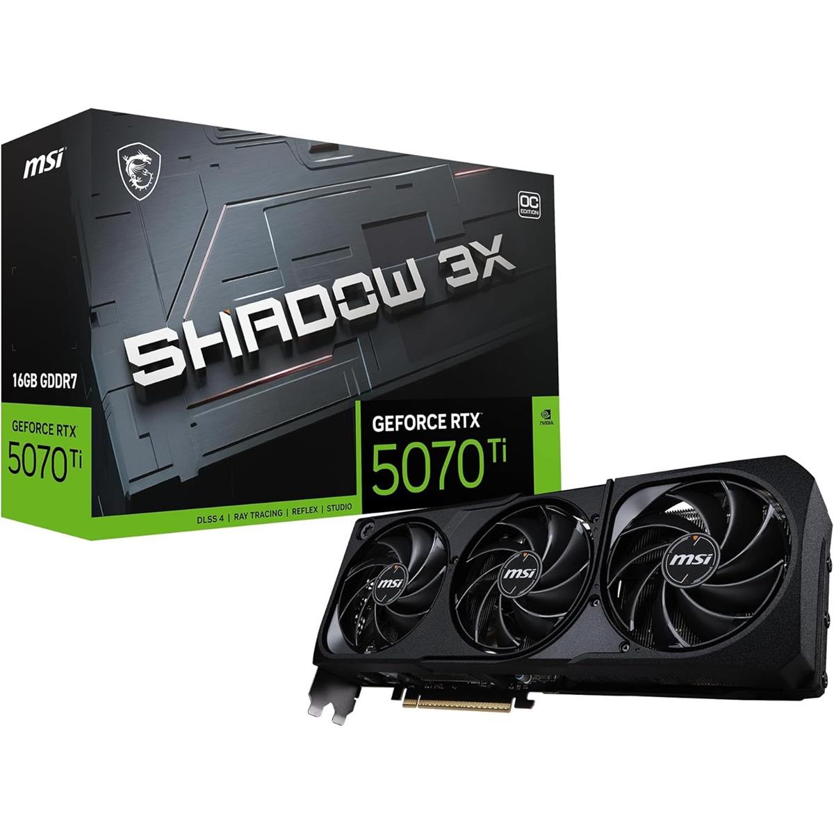 MSI GeForce RTX 5070 Ti 16G Shadow 3X OC Graphics Card - PakByte Computers