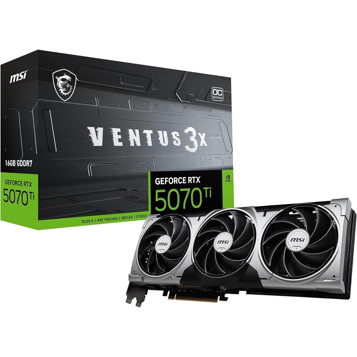 MSI Gaming RTX 5070 Ti 16G Ventus 3X OC Graphics Card - PakByte Computers