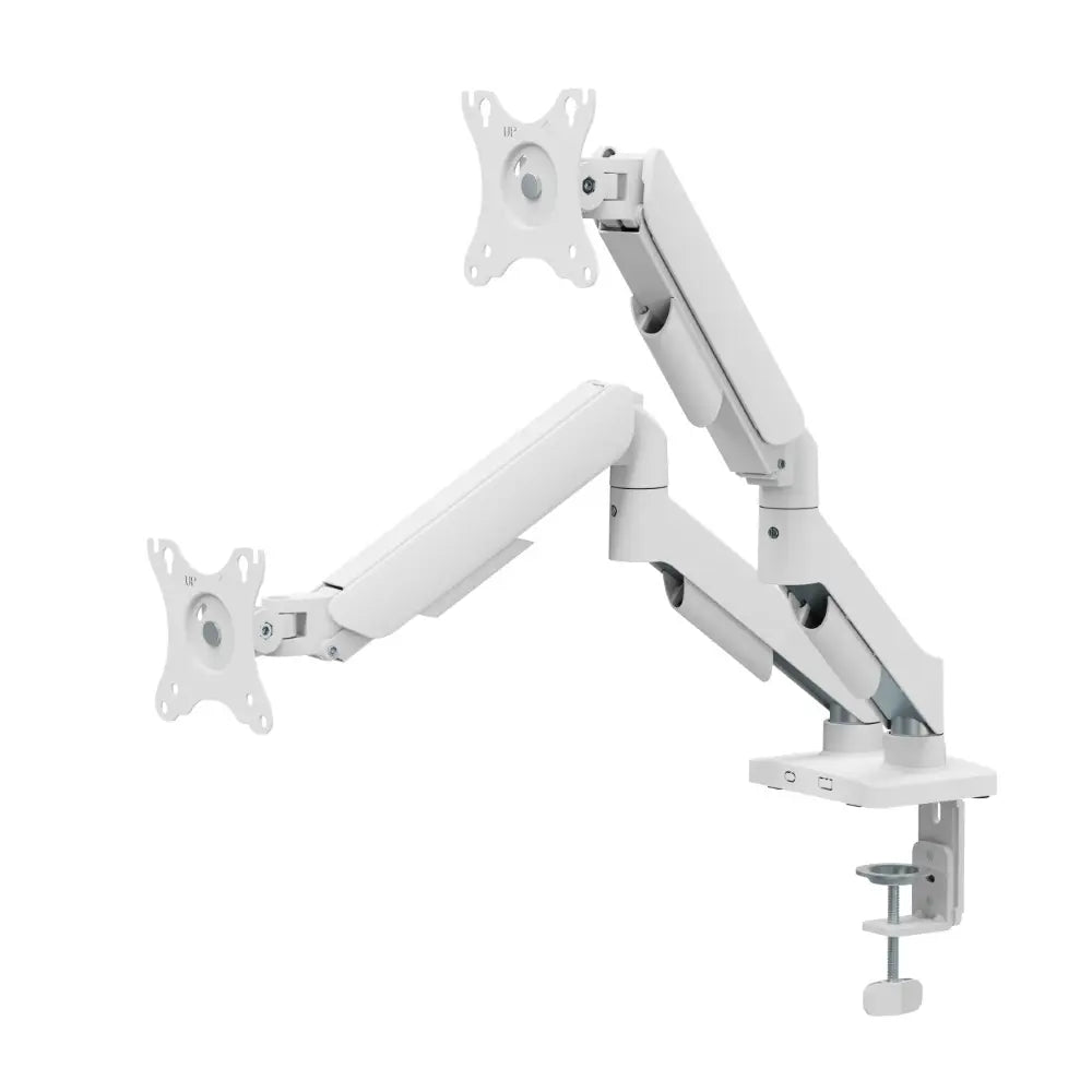 MXG EMA-24W Economical Mechanical Spring Dual Monitor Arm – White
