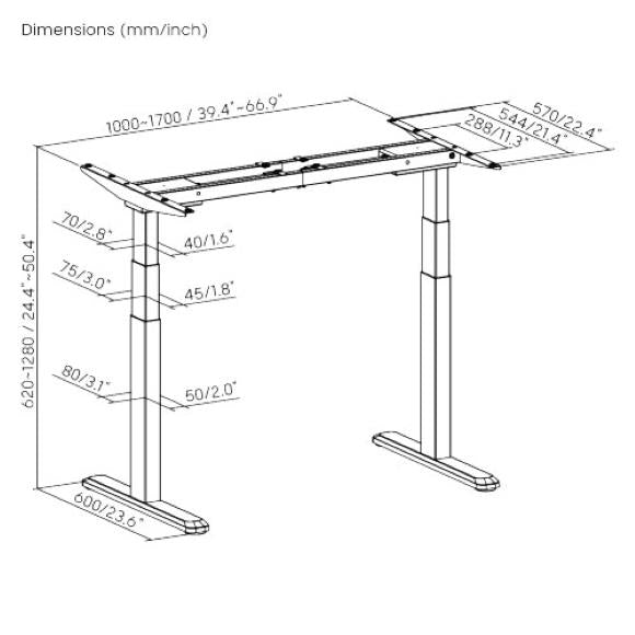 MXG SMD-02-AI Dual Motor Electric Sit Stand Desk - PakByte Computers