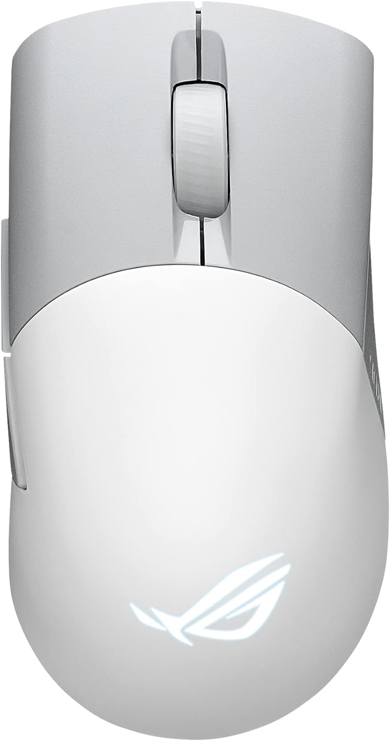 Asus ROG Keris Wireless Mouse: Triple Connectivity, 36K DPI, 5 Buttons, SpeedNova, Replaceable Switches, Paracord,white. - PakByte Computers