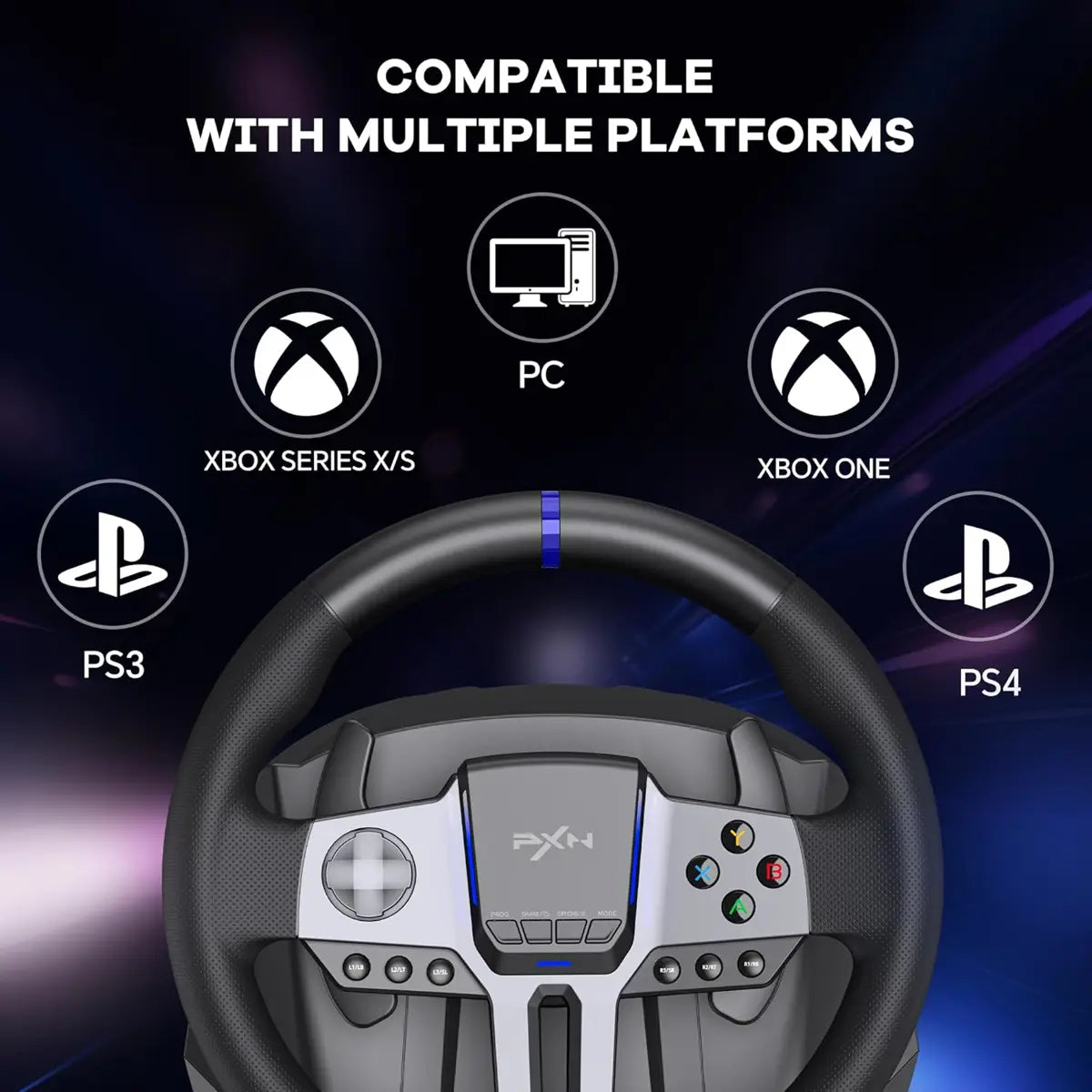 PXN V9 Gen2 Racing Steering Wheel with Shifter and Pedal