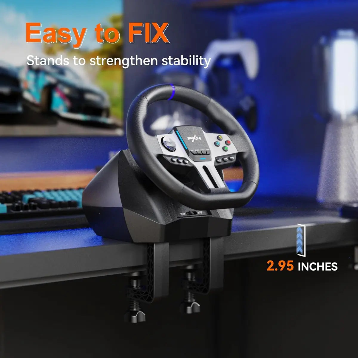 PXN V900 Gen2 PC Racing Steering Wheel with Pedals