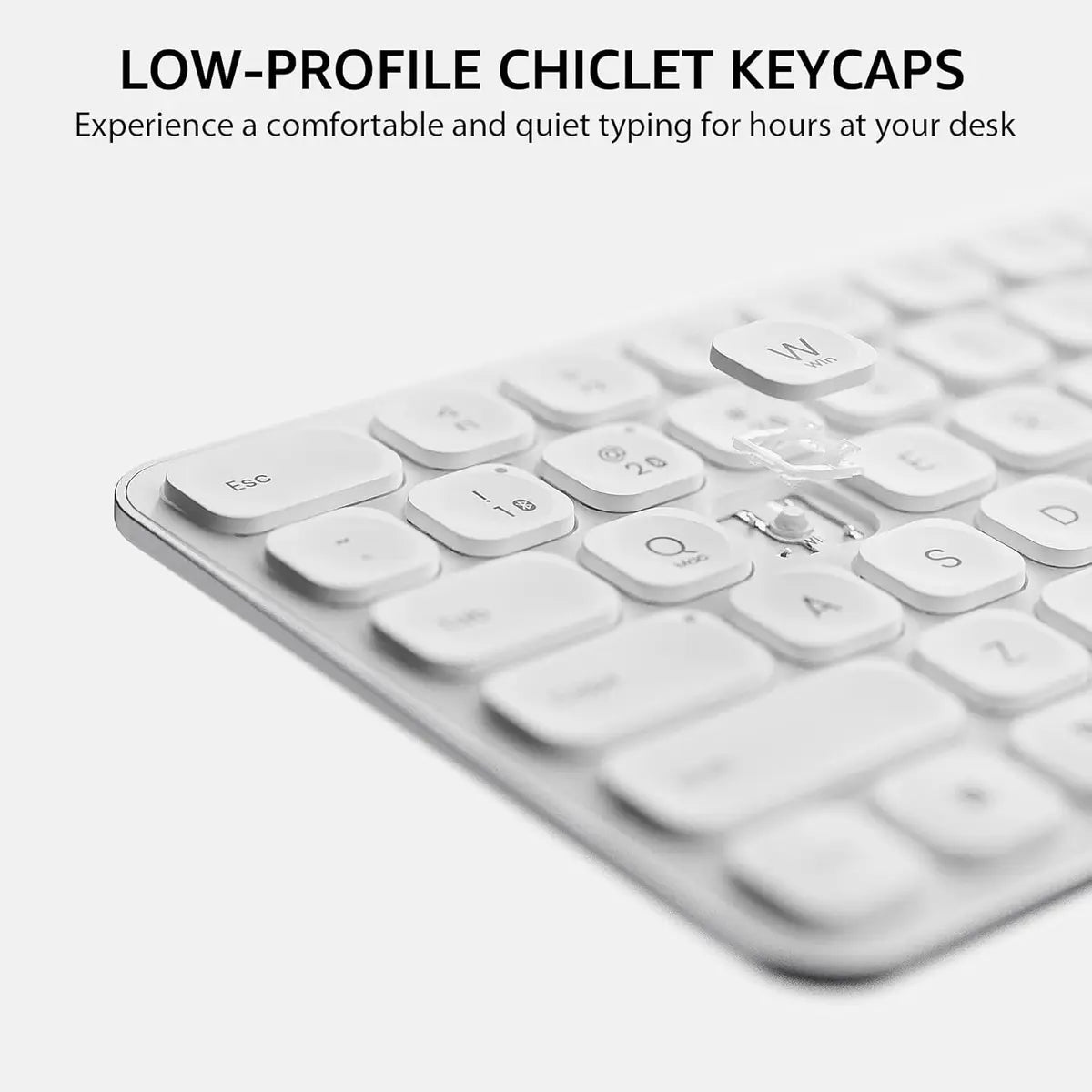 Rapoo E9550L Multi-Device Wireless Keyboard - White