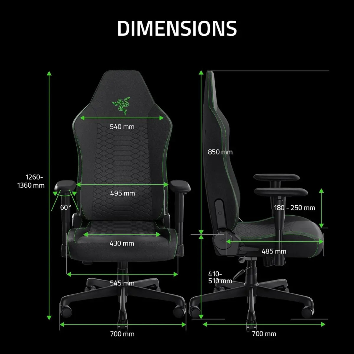 Razer Iskur V2 X Ergonomic Gaming Chair - Light Gray