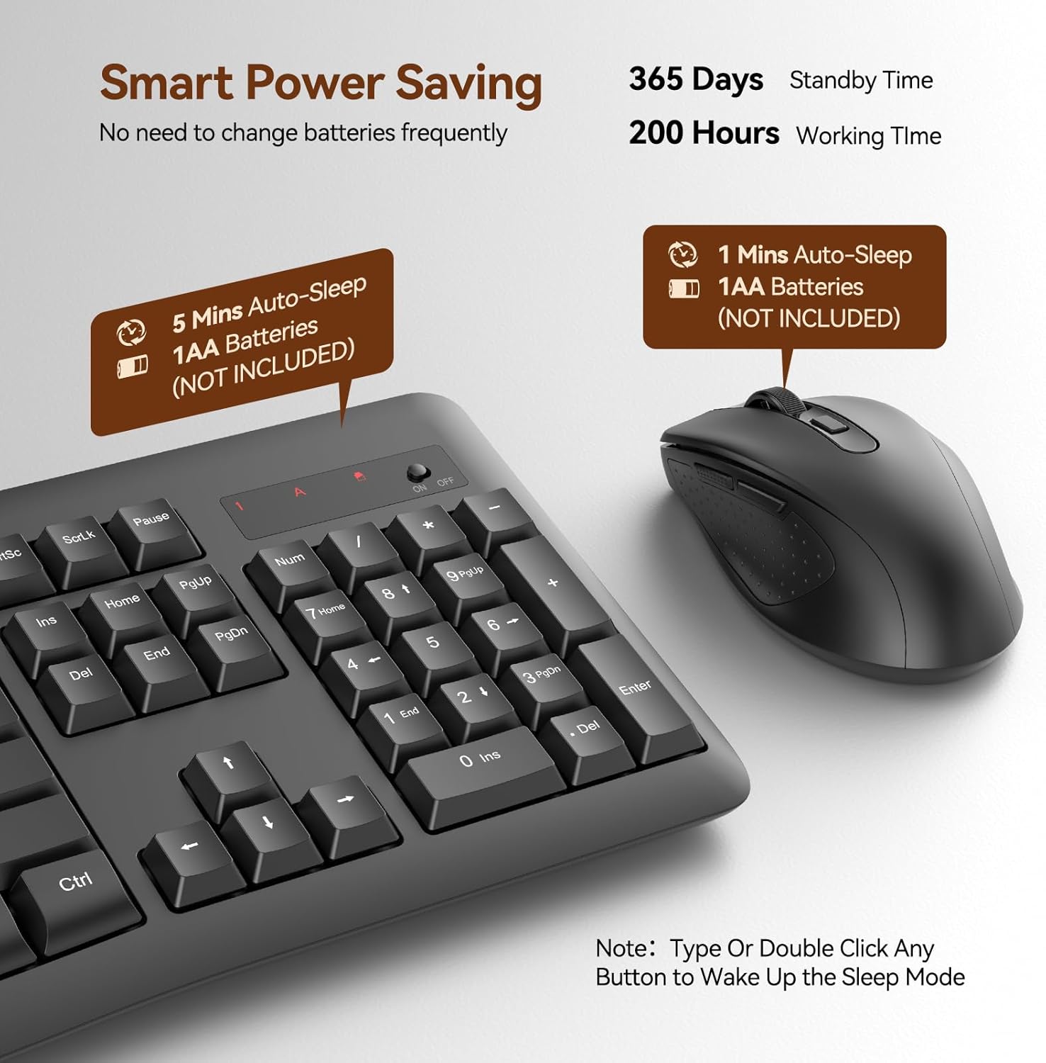 Redragon BS-7367B Wireless Keyboard and Mouse Combo