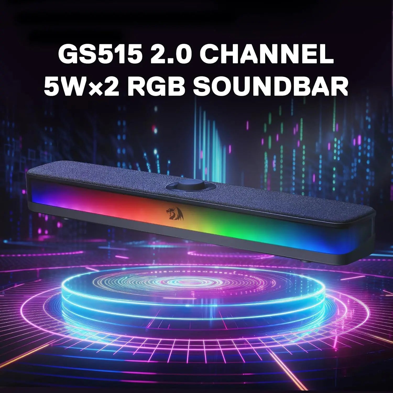 Redragon GS515 Neo RGB Desktop Soundbar - PakByte Computers