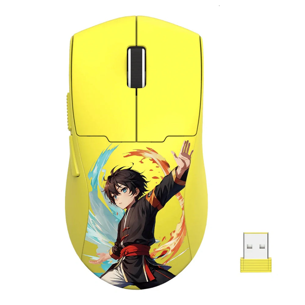 Redragon K1NG MAX M918 PRO 1K Hz 3-Mode Wireless Gaming Mouse – Yellow