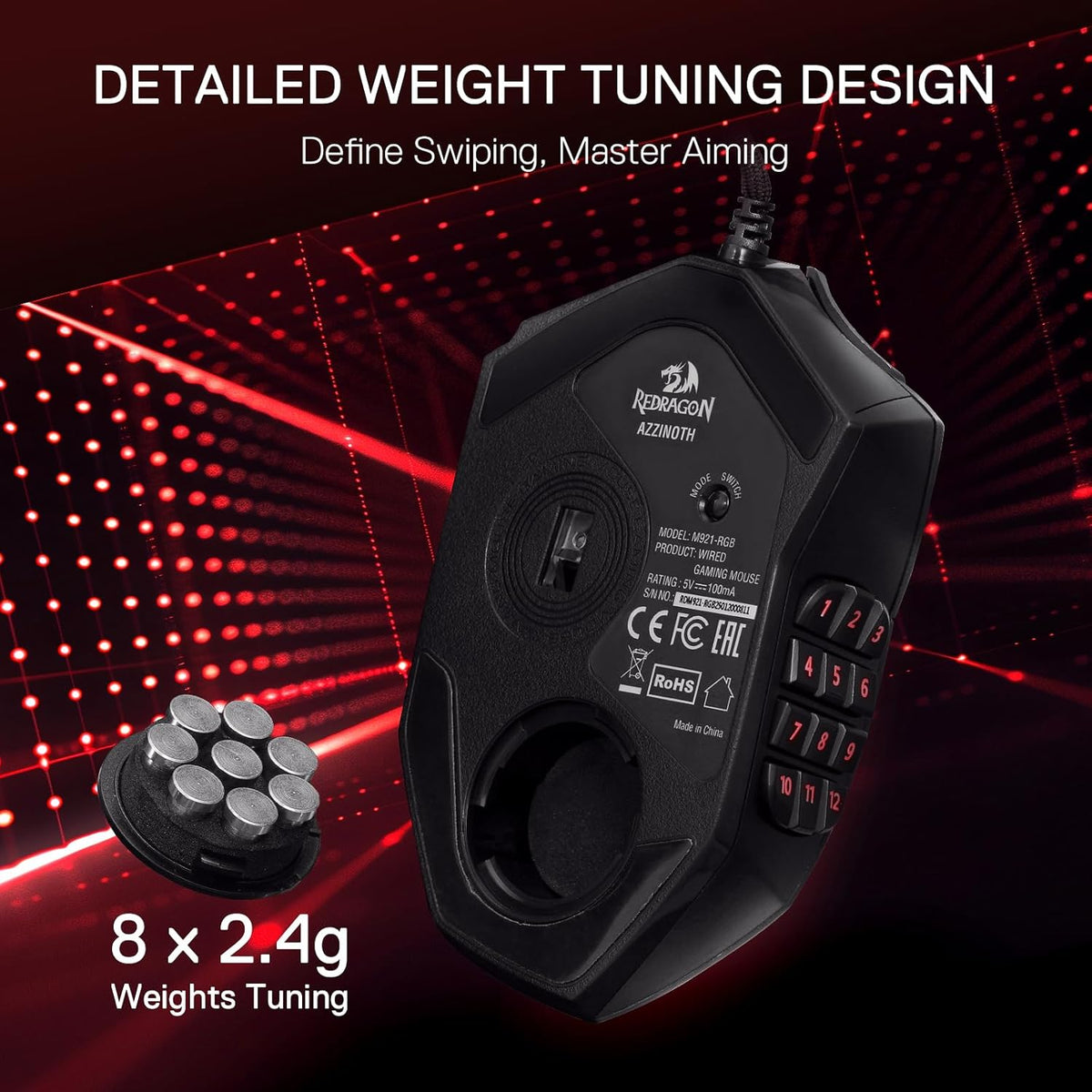 Redragon M921 MMO Gaming Mouse - PakByte Computers