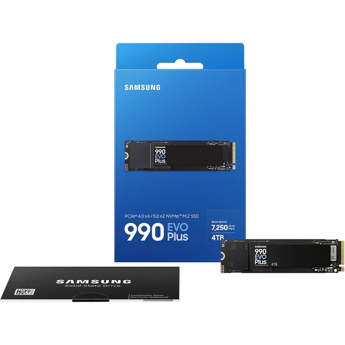 Samsung 990 EVO Plus 4TB SSD, PCIe Gen 4x4 | Gen 5x2 M.2 2280