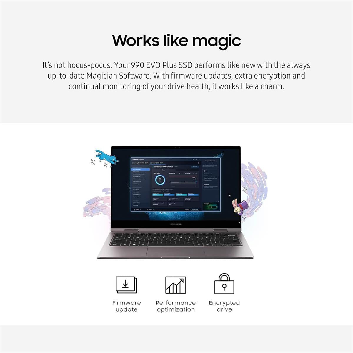 Samsung 990 EVO Plus 4TB SSD, PCIe Gen 4x4 | Gen 5x2 M.2 2280