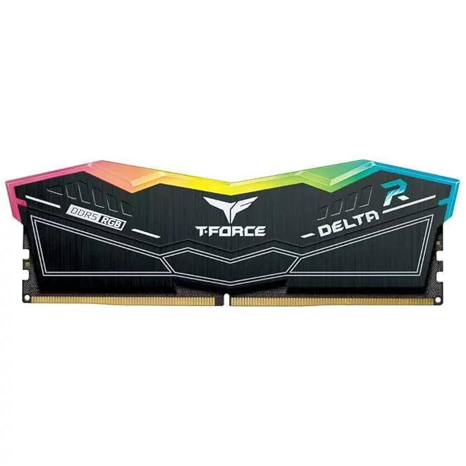 TeamGroup T-Force Delta RGB 32GB (2x16GB) 6400MHz (6400MT/s) CL40 DDR5 Desktop Gaming Memory - Black - PakByte Computers