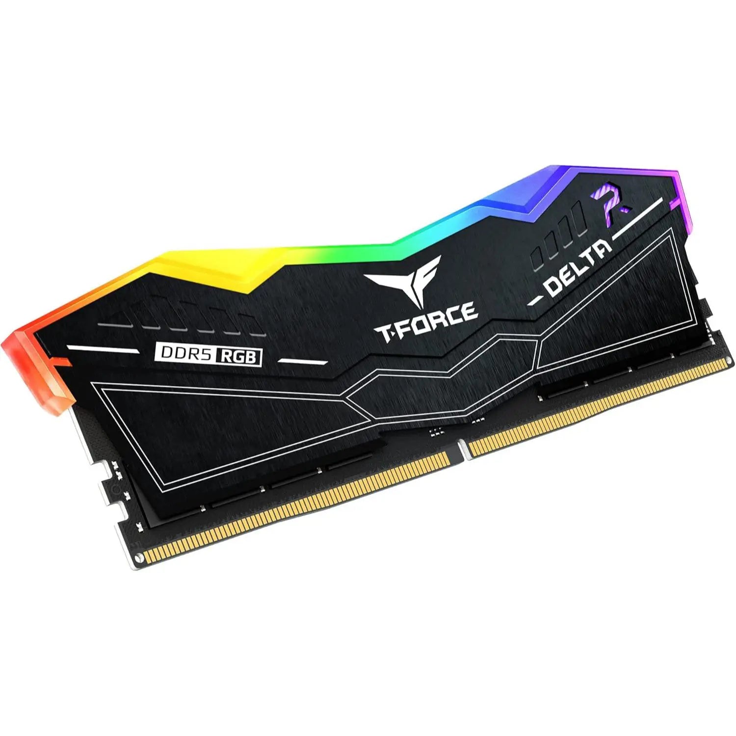 TeamGroup T-Force Delta RGB 16GB (2x8GB) 5200MHz (5200MT/s) CL40 DDR5 Desktop Gaming Memory - Black - PakByte Computers
