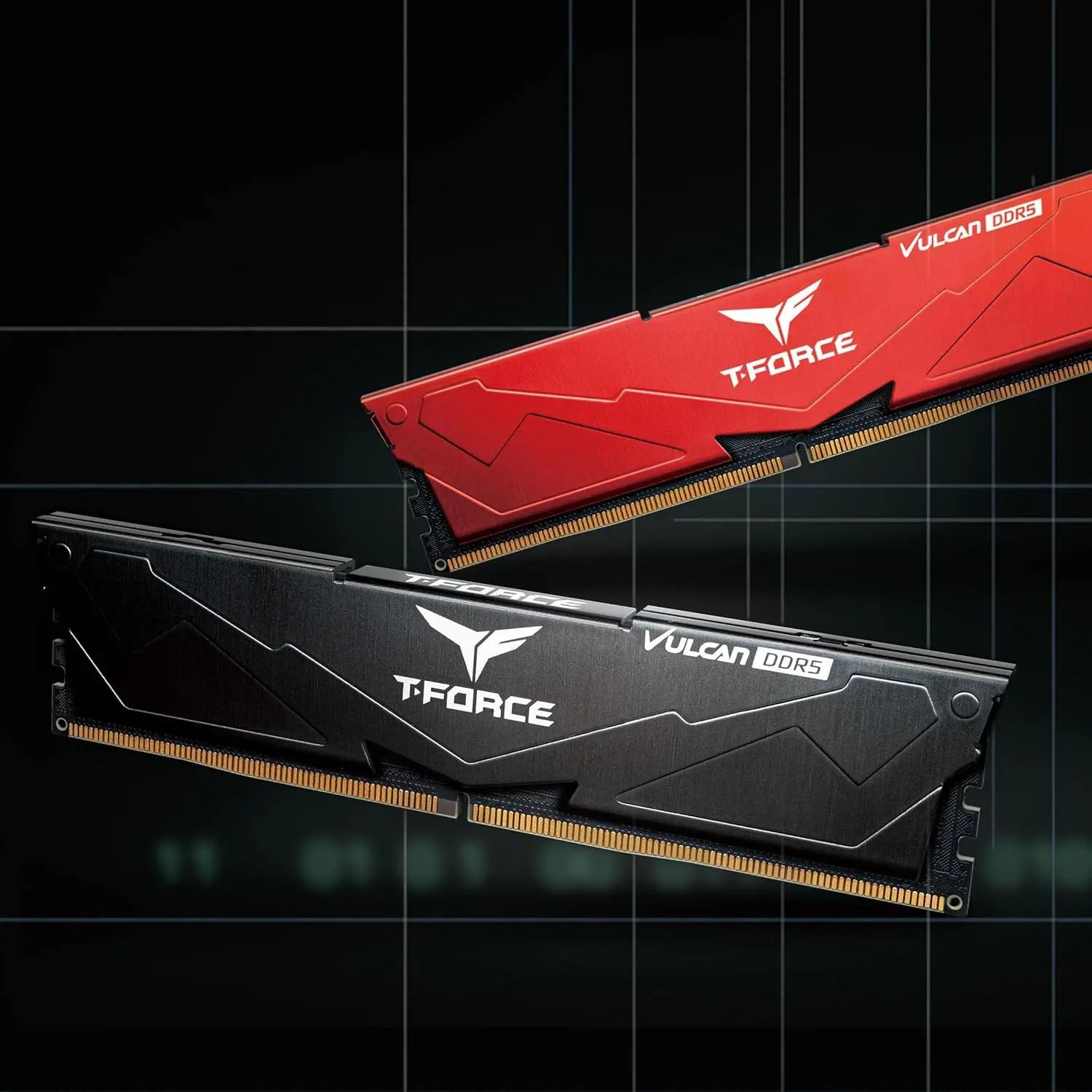 TeamGroup T-Force Vulcan 64GB (2x32GB) 6000MHz CL38 DDR5 Desktop Memory - Red - PakByte Computers