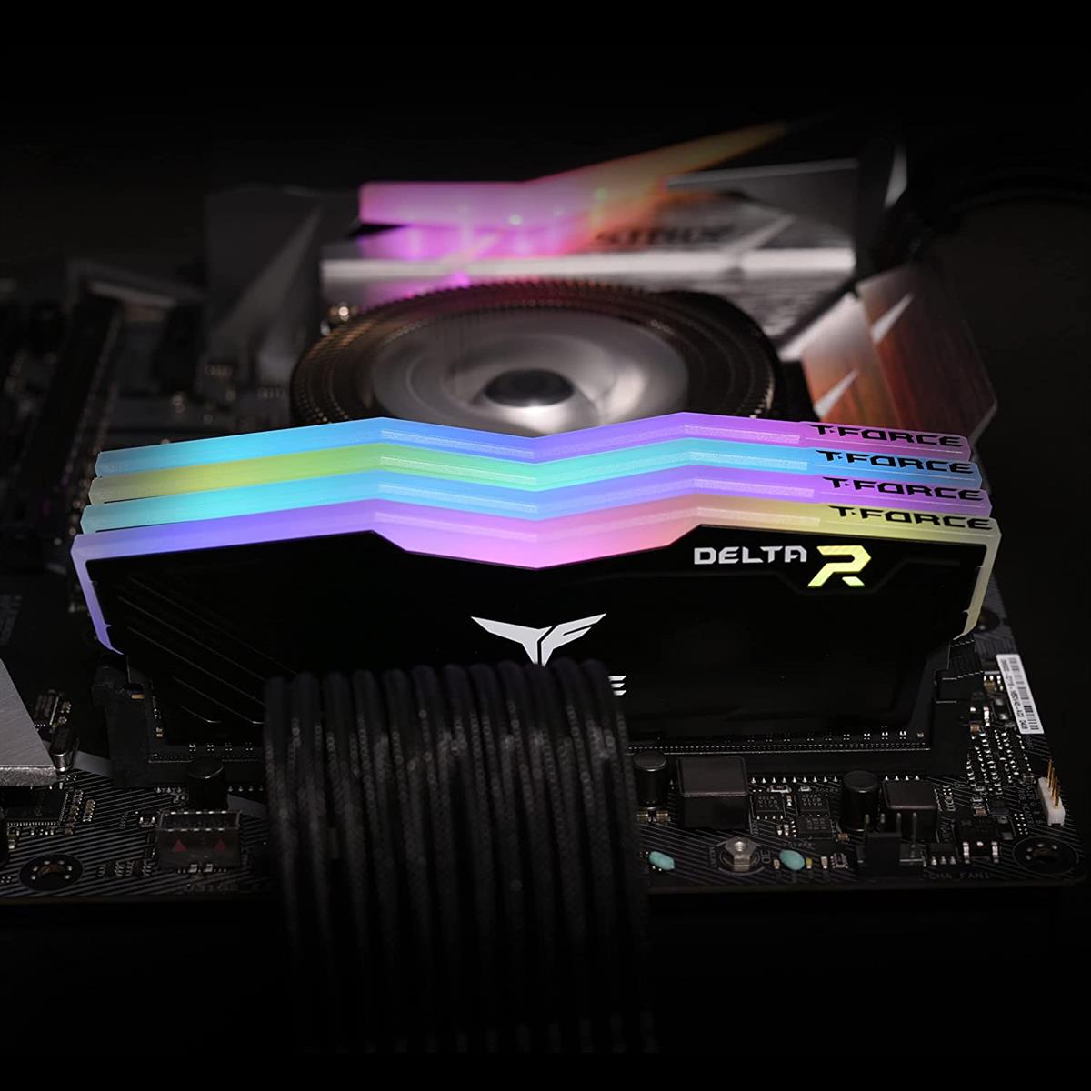 TeamGroup T-Force Delta RGB 32GB (2x16GB) 3600MHz C18 DDR4 Desktop Memory - Black - PakByte Computers