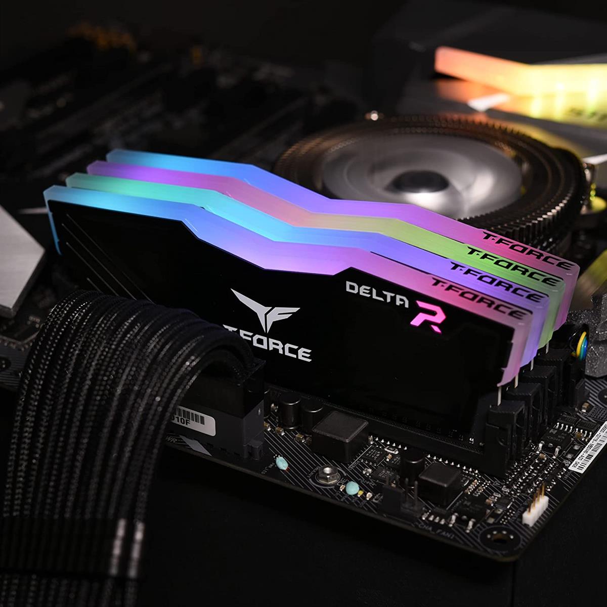TeamGroup T-Force Delta RGB 32GB (2x16GB) 3600MHz C18 DDR4 Desktop Memory - Black - PakByte Computers