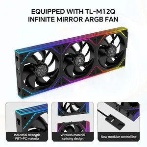 Thermalright Frozen Warframe 360 SE ARGB V2 360mm AIO Liquid CPU Cooler - Black