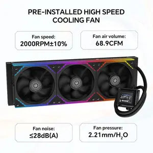 Thermalright Frozen Warframe 360 SE ARGB V2 360mm AIO Liquid CPU Cooler - Black